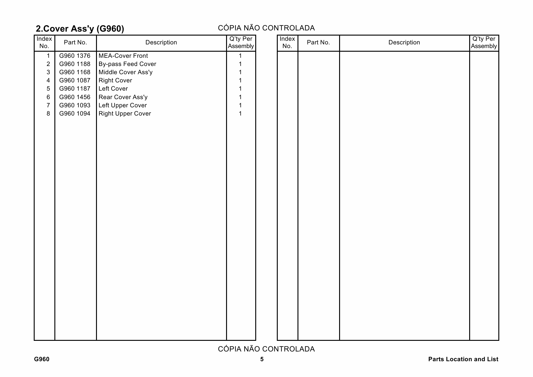 RICOH Aficio SF-3200SF G960 Parts Catalog-3